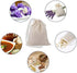 Pangda 100 Pieces Drawstring Cotton Bags Muslin Bags for Storage, Teas, Spices, Soaps, Candy, Jewellery, Wedding Party Favors and DIY Craft Home Decor (4 x 3 Inches)