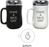 Have a Nice Day Travel Mug Funny Novelty Ceramic Coffee Cup with Plastic Stainless Color lid with Middle Finger on the Bottom Unique Funny Gift Idea 14 oz Black Funny Mugs makes Funny Gifts Fun