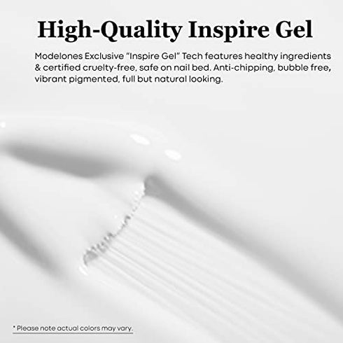 modelones Gel Nail Polish, 1 Pcs 15ml Milky Pure White Color Gel Polish Set Soak Off LED Long-Wear Mirror Shine Essential Nail Gel Salon Manicure Design DIY at Home, 0.5 Fluid Ounces