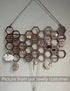 Heesch Hanging Earring Holder Honeycomb Earring Organizer Wall Mount Earring Display Wood Hanging Jewelry Organizer for Stud Earrings, Necklaces (Walnut)