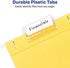 Avery Hanging File Tabs, 1/5 Cut, Clear, Permanent, Pack of 20 (6727)