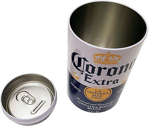 The Tin Box Company Corona Blue and White Can Bank Tin