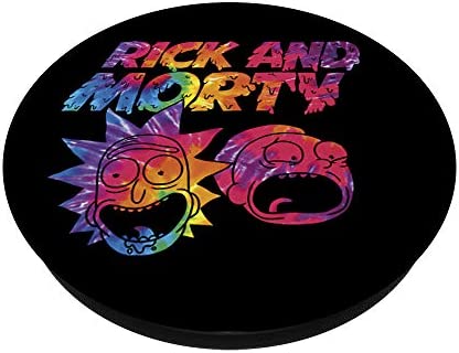 Rick And Morty Tie Dye Drip Graphic Hoodie PopSockets PopGrip: Swappable Grip for Phones & Tablets