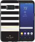 Incipio Samsung Galaxy S8 Kate Spade New York Protective Hard-Shell Case - Stripe 2 (Black/White/Gold Foil)