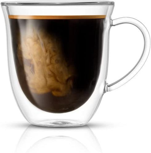 JoyJolt Serene Double Walled Insulated Glasses Coffee Mug (Set of 2) 13.5 Ounces