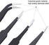 6PCS Precision Tweezers Set, Upgraded Anti-Static Stainless Steel Curved of Tweezers, for Electronics, Laboratory Work, Jewelry-Making, Craft, Soldering, etc, by kaverme.
