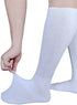 Extra Wide Socks for Lymphedema Swollen Feet Leg, Bariatric Socks, Medical Cast Sock, Diabetic Non Binding Socks – Neuropathy Swelling Feet Socks for Women Men(2 Pairs(White))