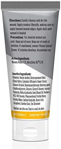 Absorbine Silver Honey Rapid Wound Repair Ointment, Manuka Honey & MicroSilver BG, Veterinarian Tested Horse & Animal Wound Care, 2oz Tube