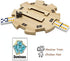 Exqline Wooden Hub for Mexican Train Dominoes with Felted Bottom Mexican Train Centerpiece Made of Superior Pine