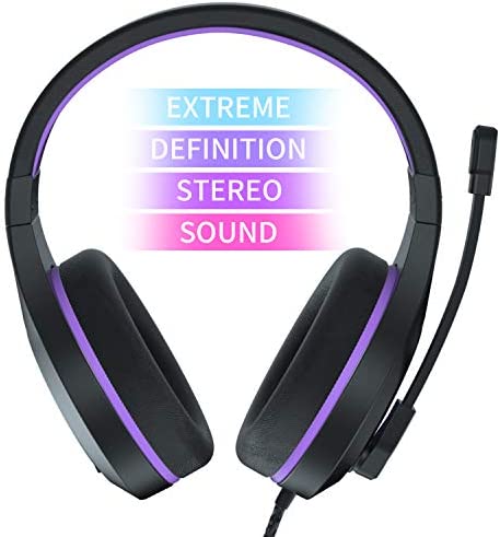 Anivia PC Computer Headset, Headphones with Microphone Stereo Surround for PC MAC Laptop, Noise Cancelling Over Ear Wired Headset with Soft Memory Earmuffs, Compatible with Switch Nintendo PC Laptop