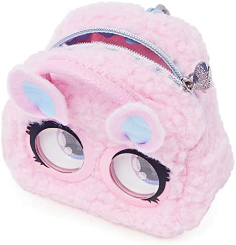 Purse Pets Micros, Fuzzy Bunny BB Stylish Small Purse with Eye Roll Feature, Kids Toys for Girls Aged 5 and Up