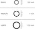 Flat Key Rings Key Chain Metal Split Ring 36pcs (Round 3/4 Inch, 1 Inch and 1.25 Inch Diameter), for Home Car Keys Organization, Lead Free Electroplated Black