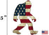 USA Flag Bigfoot Sasquatch Sticker Bumper Car Decal Gift Patriotic American United States