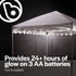 CanopyBrightz LED Canopy Lights, White - Outdoor Canopy Tent Lights for 10'x10' Tents - Instant Pop Up Canopy Lights - Tailgate Tent Light - 40-Foot LED Light for Camping Tailgating Trade Shows & More