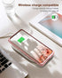 SURITCH Phone Case for Samsung Galaxy S21 Ultra 6.8 inches Slim Fit, Front Cover with Built-in Screen Protector Smooth Back Cover Full Body Protection Shockproof Bumper, Rose Marble