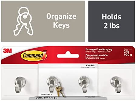 Command HOM-18Q-ES Key Rail, 2 Pack, Quartz