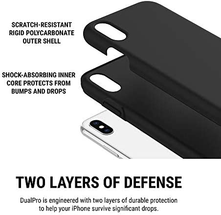Incipio DualPro Case iPhone Xs (5.8") & iPhone X Case Hybrid Shock Absorbing Drop Protection - Black
