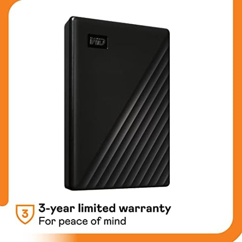 WD 2TB My Passport Portable External Hard Drive with backup software and password protection, Black - WDBYVG0020BBK-WESN