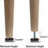 OwnMy High Density Felt Glide Pads Adjustable Furniture Levelers Chair Table Leg Levelers Floor Protector Pads with Metal T-Nuts - Adjustable Height 0.5" to 1" (Set of 8)