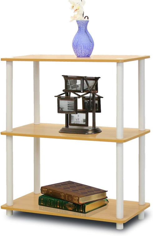 Furinno Turn-N-Tube Display Rack, 3-Tier Single, Beech