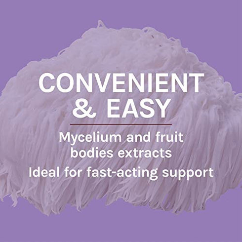 Host Defense, Lion's Mane Extract, Promotes Mental Clarity, Focus and Memory, Mushroom Supplement, Plain, 1 fl oz