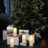 Aignis Flickering Flameless Candles with 10-Key Timer Remote, Exquisite Decor Battery Operated Candles Outdoor Heat Resistant with Realistic Moving Wick LED Flames (vory)