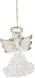 Kurt Adler Clear Glass Angel Ornament, 1.57-Inch, Set of 8
