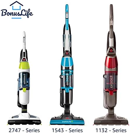 Bonus Life Steam Mop Pads for Bissell 1252 1606670 1543 1652 1132M 1530 11326 Symphony and Steam Vacuum Cleaner Series Replacement 6 Pack