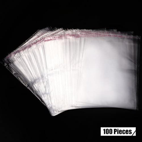 9 X 13 Inch Clear Poly Bags resealable Tshirt Bags Self Seal Cellophane Bags Adhesive Mail Bags for Packaging Clothing Shipping Small Business Boutique()