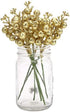 DIYASY Glitter Gold Berry Stems,20 Pcs 7.8 Inch Artificial Christmas Tree Picks Decoration and Christmas Tree Filler Ornaments,DIY Xmas Wreath, Holiday and Home Decor