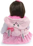 Pedolltree Reborn Baby Dolls Clothes Girl 18 Inches Doll Accessories Outfit for Reborn Doll 17 to19 Inch Newborn Pink Skirt 4 Pices Set Clothing