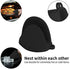 tifanso Silicone Oven Mitts Pot Holders Sets for Kitchen Heat Resistant Small Kitchen Mittens Rubber Air Fryer Mitts Mini Pot Pinch Grip for Cooking and Baking 1 Pair (Black)