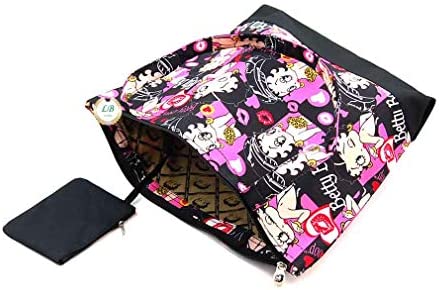 Betty Boop Canvas Shopping Bag with Coin Purse (Multi)