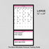 Dry Erase Workout Calendar Planner - Pink Workout Planner for Women with a Fitness Calendar, Exercises, Goals, Fitness Planner Notes Section and More. Workout Whiteboard