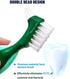 Premium Hard Denture Brush Toothbrush, Cleaning Brush, Multi-Layered Bristles & Portable Denture Double Sided Brush, Denture Care(Pack of 3)
