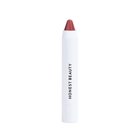 Honest Beauty Lip Crayon-Demi-Matte, Fig with Jojoba Oil & Shea Butter | Lightweight, High-Impact Color | EWG Certified + Dermatologist tested + Hypoallergenic & Cruelty free | 0.105 oz.