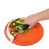 Sammons Preston Clip-On Food Guard for Plates, Reusable Spill Prevention Eating Aid Assistant for Scooping Food, Lightweight Assistive Plate Guard for Disabled, Elderly, and Handicapped