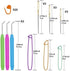 Loom Needle, Loom Hook Set, Colorful Knitting Loom Hook, Large-Eye Sewing Needles, Knitting Stitch Markers, Yarn Stitch Holders