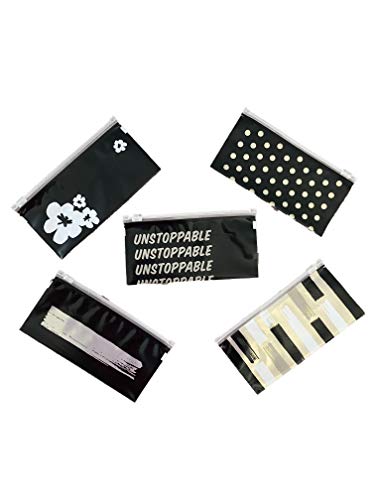 Makeup And Accessory Bags, Contain The Clutter, Use in Gym, Airport, Poolside, Desk, Date Night, Brushes, Lotion (15 Designs Bags) (Chic Collection)