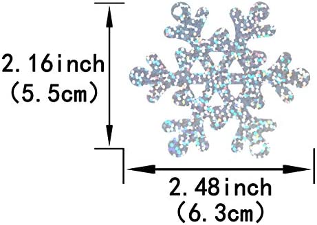 Silver Snowflakes Frozen Party Confetti - Winter Wonderland 1st Birthday Baby Shower Wedding Foil Metallic Sequins Table Confetti Christmas Party Sprinkles Confetti Decorations, 60g
