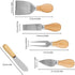 Set of 8, Wood Handle Cheese Knives and Spreaders, DaKuan Cheese Slicer Cheese Cutter Condiment Knives Set