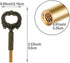 ECUDIS Pack of 2 Lamp Keys Socket Turn Keys Replacement Switch Knobs, Brass Finish