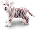 TOYMANY 4PCS Realistic White Tigers Figurines with Tiger Cubs, 2-6" Jungle Animals Figures Family Set Includes Baby Tigers, Educational Toy Cake Toppers Christmas Birthday Gift for Kids Toddlers