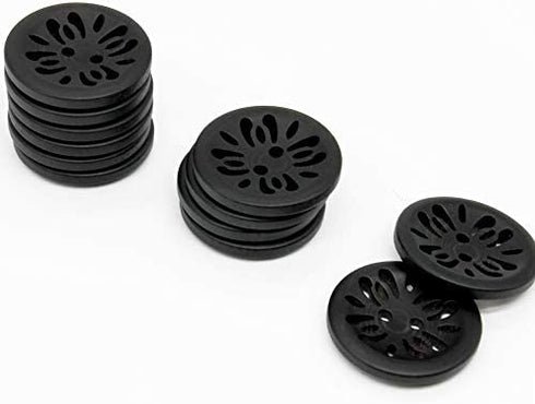 Raydodo 12 Pcs 25mm Matt Black Buttons 1 Inch for Sewing Buttons Large 2-Holes Flatback Vintage Craft Buttons for Crafts and DIY Handmade Repair Clothing (Black)