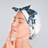 Kitsch Luxury Reusable Shower Cap for Women - Waterproof & Stylish Bonnet for Curly Hair & Long Hair - One Size Fits Most Shower Caps with Anti Slip Silicon Grip | Hair Cap for Shower (Floral)
