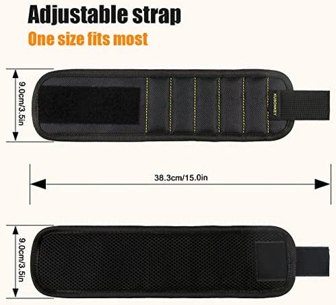 Magnetic Wristband for Holding Screws,KUSONKEY Christmas Gifts for Men Who have Everything,Wrist Magnetic Screw Holder with Strong Magnets,Wrist Magnet Tool for Dad,Father,Handyman,Electrician