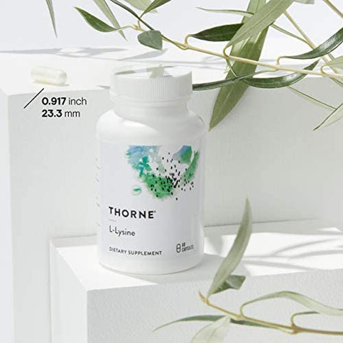 Thorne Lysine - Essential Amino Acid for Skin Health, Energy Production, and Immune Function - 500 mg - 60 Capsules
