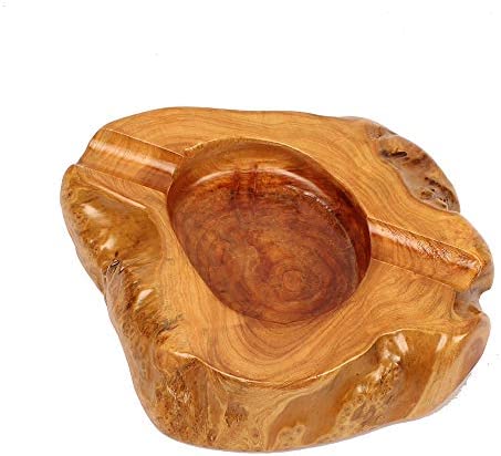 Cigar Ashtrays for Outdoor Patio - Wood Cigar Ashtray for Men and Women, Wooden Ash Tray - Cool Décor and Cigar Accessories for Bourbon Lovers, Smokers(2 Slots)