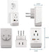 Ceptics Israel Power Adapter, QC 3.0 & PD, Safe Dual USB & USB-C - 2 USA Socket Compact & Powerful - Use in Jerusalem, Holy Land, Palestine, Gaza Strip - Type I AP-14- Fast Charging