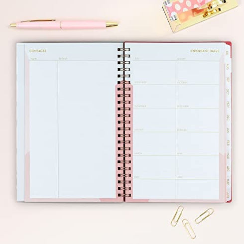 Blue Sky 2022-2023 Academic Year Weekly & Monthly Planner, 5" x 8", Flexible Cover, Wirebound, Cali Pink (130621-A23)